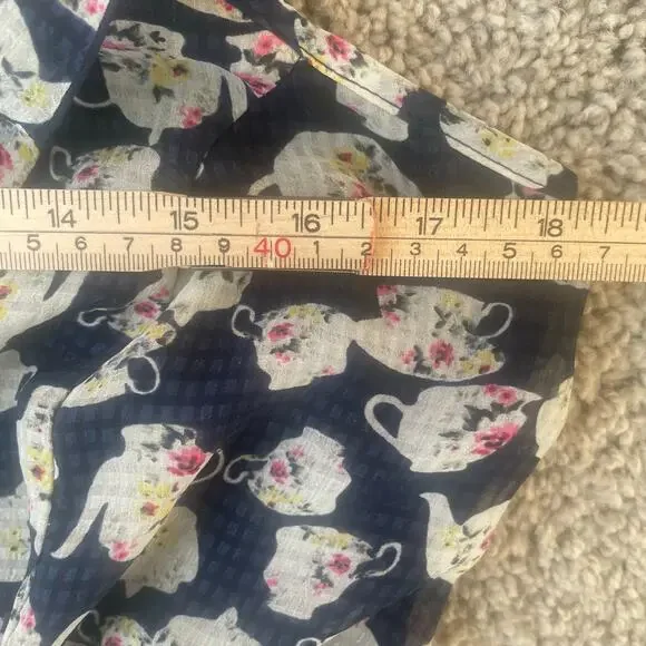 Lauren Conrad Disney Alice in Wonderland Floral Teapot Teacup Sundress Sz L - Picture 13 of 16